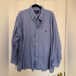 Vintage Ralph Lauren Yarmouth Dress Shirt Men’s Size 17 1/2 32/33 100% Cotton HK